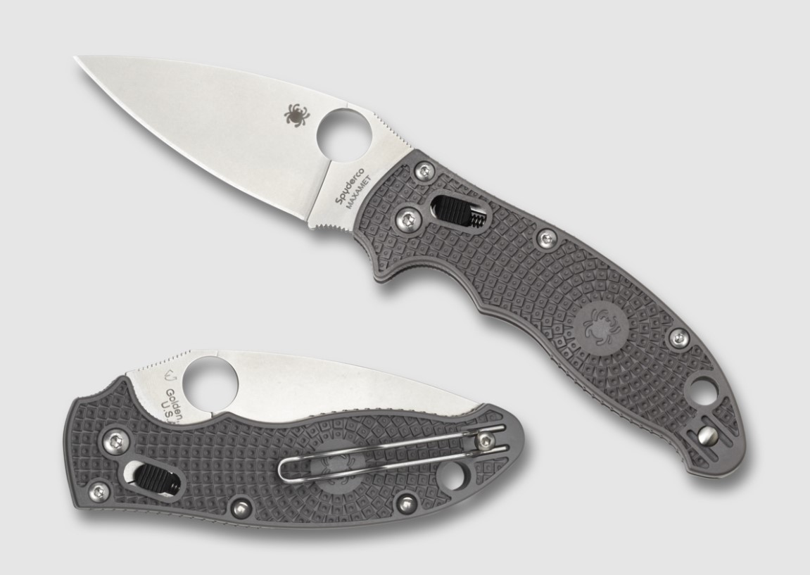 Spyderco Manix 2 Folding Knife, CTS Maxamet, FRN Grey, C101PGY2