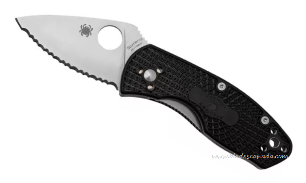 Spyderco Ambitious Lightweight Folding Knife, Spyderedge Blade, FRN Black, 148SBK