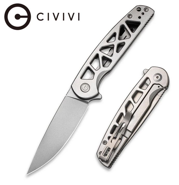CIVIVI Perf Flipper Framelock Knife, Nitro-V, Stainless Steel, 20006-A