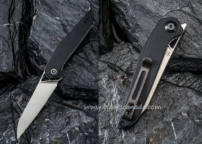 CIVIVI Mckenna Flipper Folding Knife, D2, G10 Black, 905C