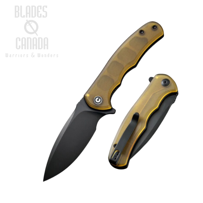 CIVIVI Mini Praxis Flipper Folding Knife, D2 Black, Ultem, C18026C-5