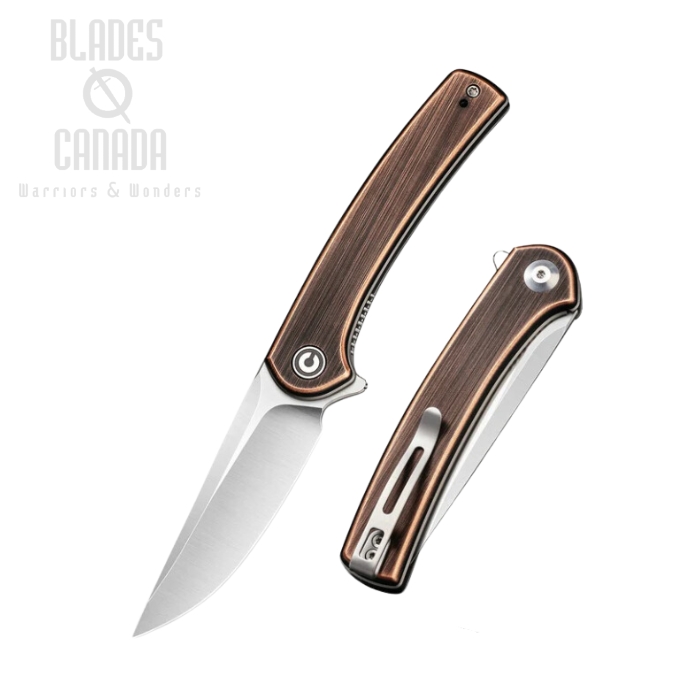 CIVIVI Mini Asticus Flipper Folding Knife, Copper Black, 19026B-1