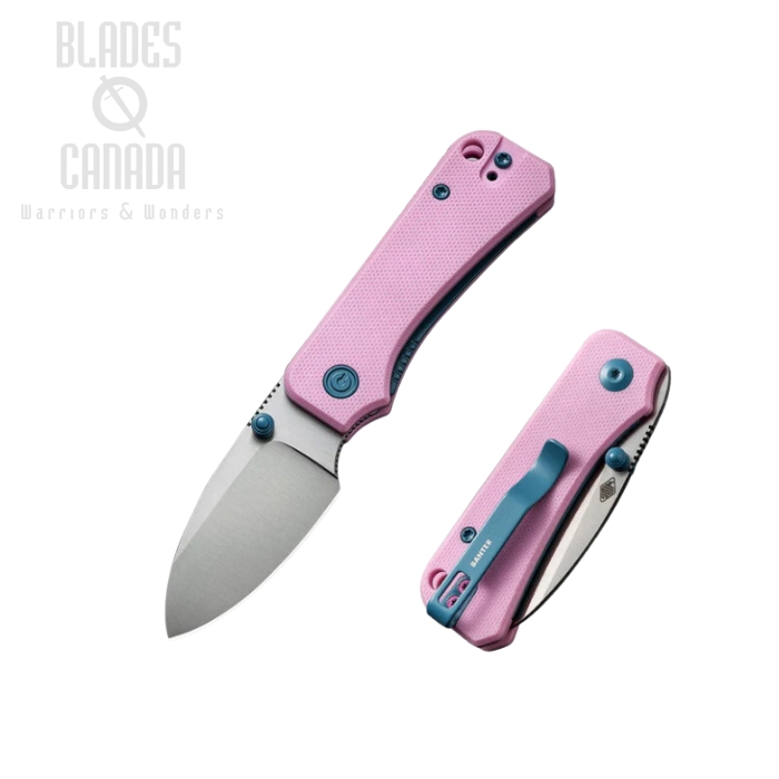 CIVIVI Baby Banter Folding Knife, Nitro-V, G10 Powder Pink, 19068S-10