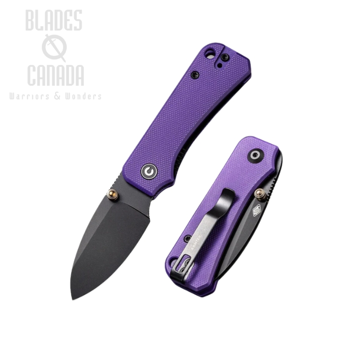 CIVIVI Baby Banter Folding Knife, Nitro V SW, G10 Purple, C19068S-4