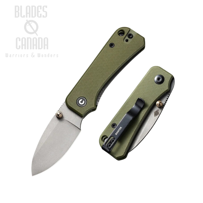 CIVIVI Baby Banter Folding Knife, Nitro V SW, G10 Green, C19068S-5