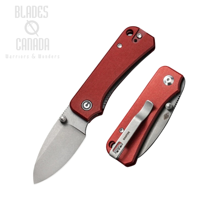 CIVIVI Baby Banter Folding Knife, Nitro V SW, G10 Burgundy, C19068S-6