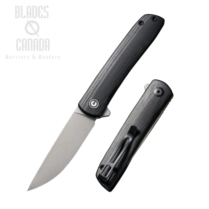 CIVIVI Bo Flipper Folding Knife, Nitro-V SW, G10 Black, 20009B-3