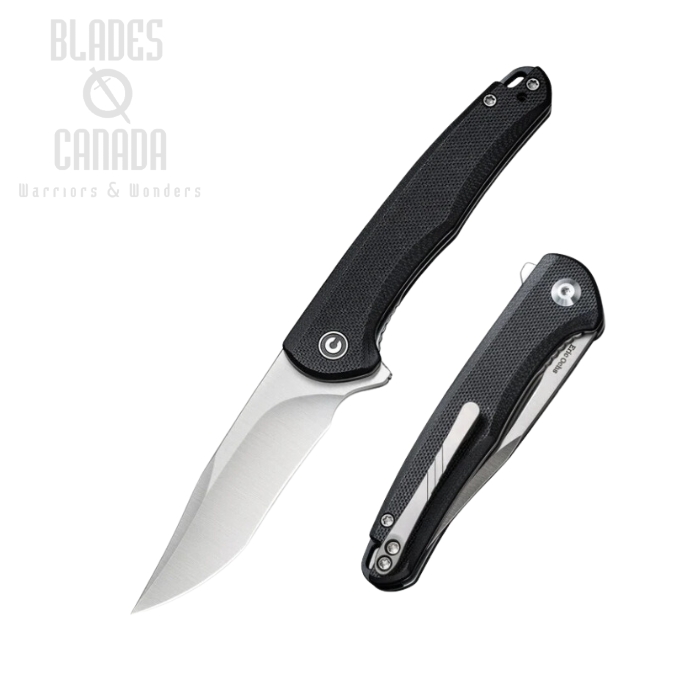 CIVIVI Mini Sandbar Flipper Folding Knife, Nitro-V, G10 Black, C20011-1