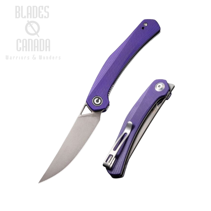 CIVIVI Lazar Front Flipper Folding Knife, G10 Purple, C20013-2