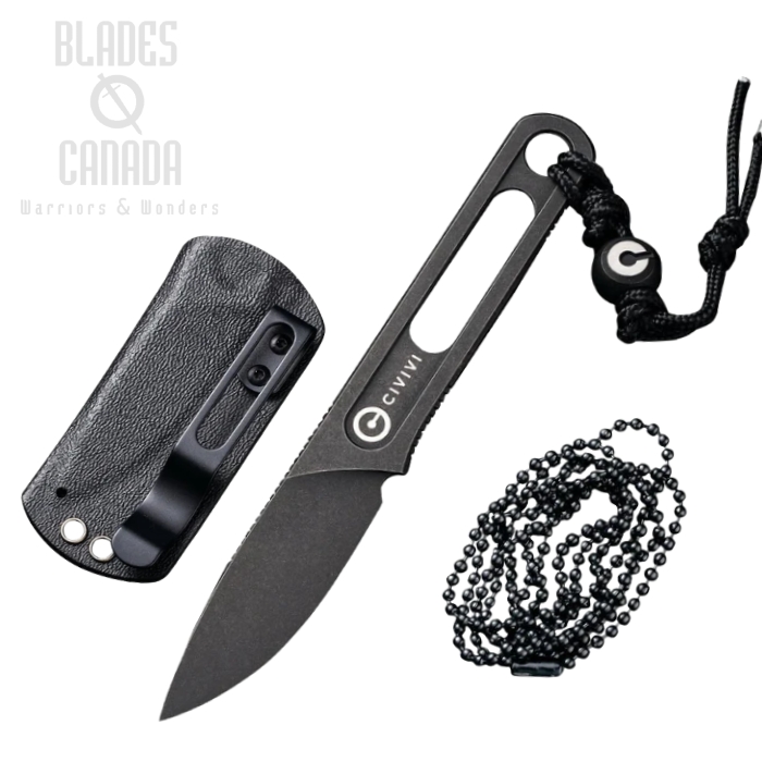 CIVIVI Minimis Fixed Blade Knife, Kydex Sheath, 20026-1