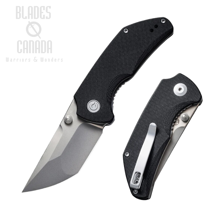 CIVIVI Thug 2 Folding Knife, Nitro-V Steel, G10 Black, 20028C-2