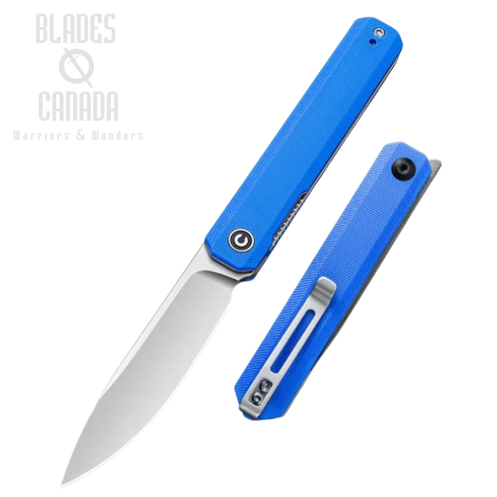 CIVIVI Exarch Flipper Folding Knife, D2 Steel, G10 Blue, 2003B