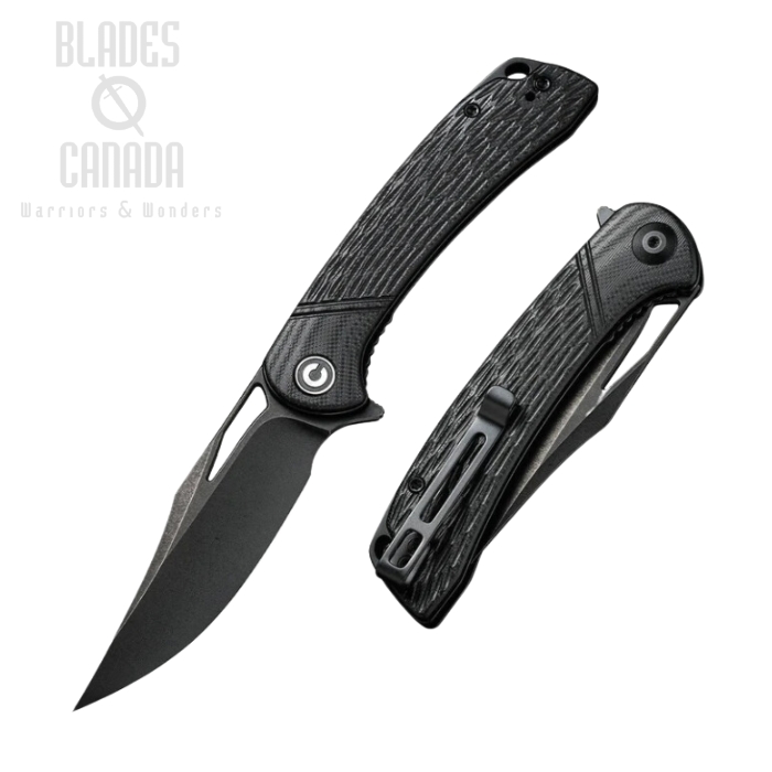 CIVIVI Dogma Flipper Folding Knife, D2 Steel, G10 Black, 2005G