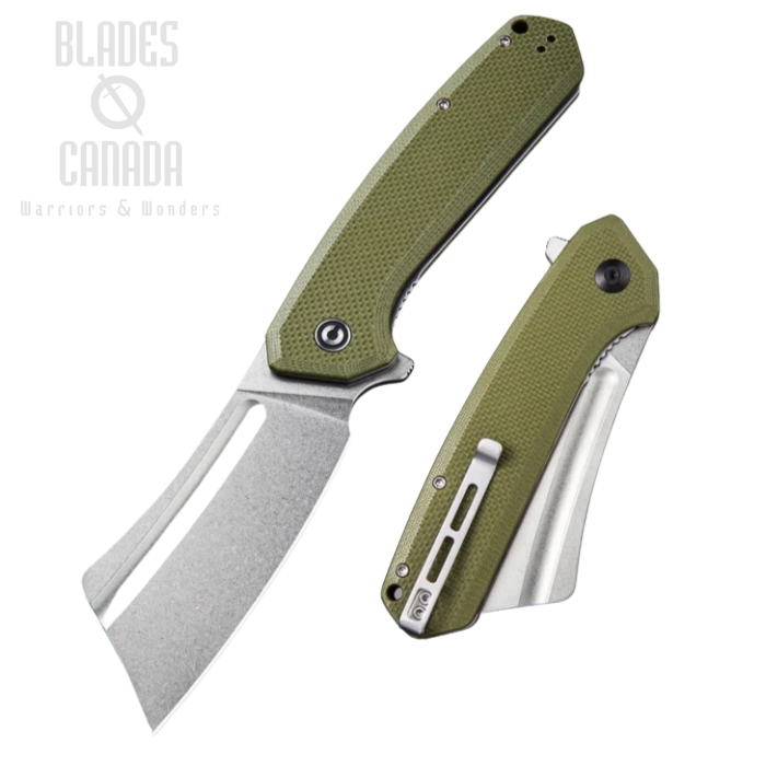 CIVIVI Bullmastiff Flipper Folding Knife, G10 OD Green, 2006A