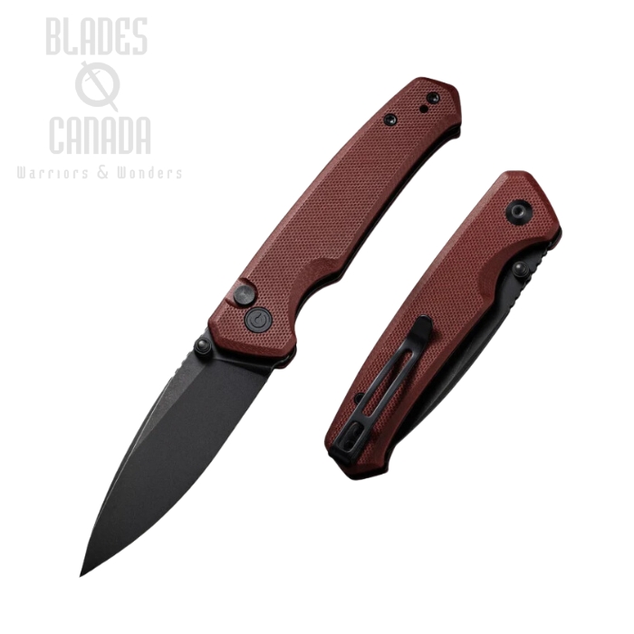 CIVIVI Altus Folding Knife, Nitro V Black, G10 Red, C20076-2