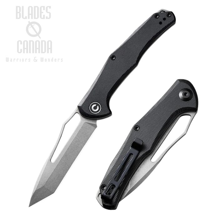 CIVIVI Fracture Slipjoint Folding Knife, G10 Black, 2008E