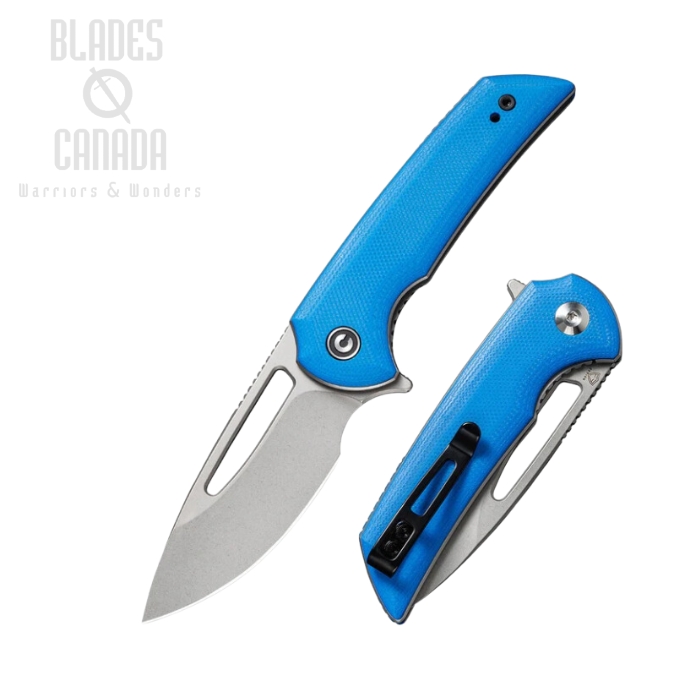 CIVIVI Odium Flipper Folding Knife, D2, G10 Blue, 2010