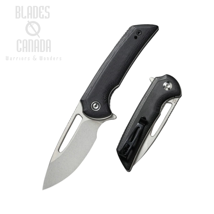 CIVIVI Odium Flipper Folding Knife, D2, G10 Black, 2010D