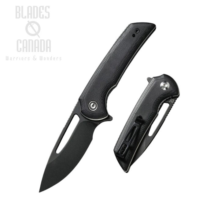 CIVIVI Odium Flipper Folding Knife, D2 Steel, G10 Black, 2010E