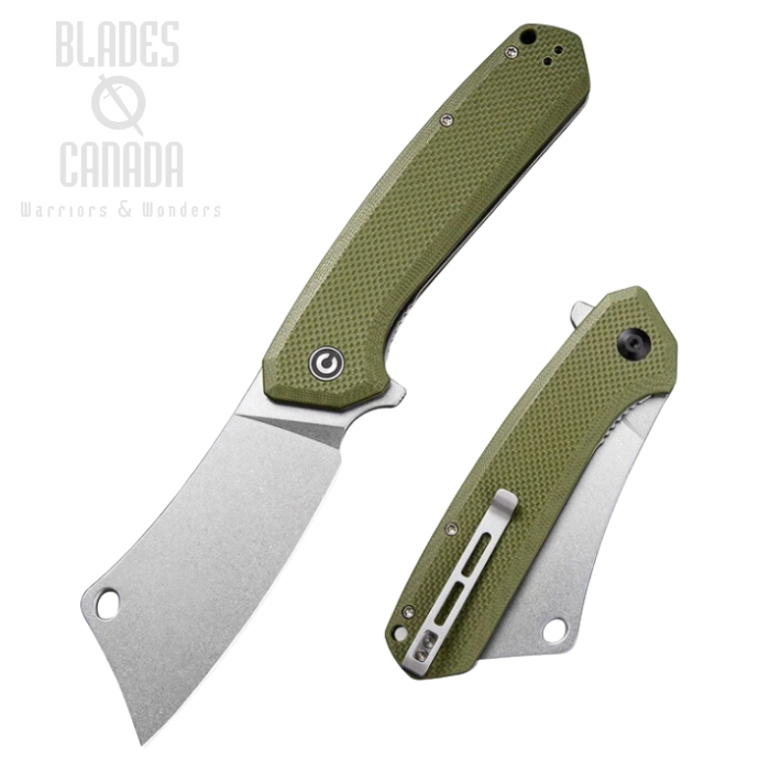 CIVIVI Mastodon Flipper Folding Knife, G10 OD Green, 2012A