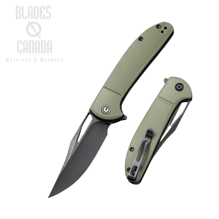 CIVIVI Ortis Flipper Folding Knife, FRN OD Green, 2013C