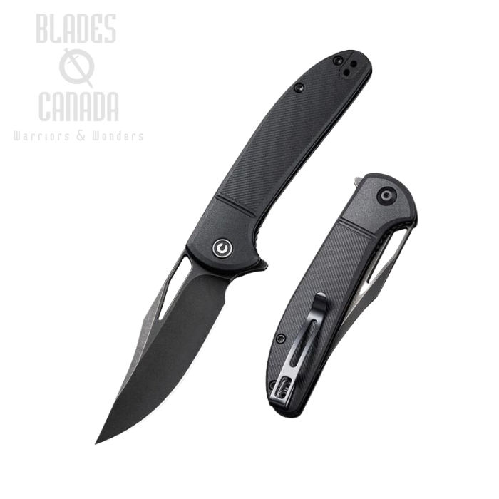 CIVIVI Ortis Flipper Folding Knife, FRN Black, 2013D