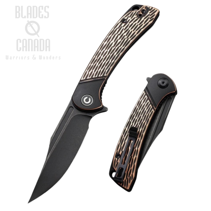 CIVIVI Dogma Flipper Folding Knife, D2 Steel, Copper Black, 2014B