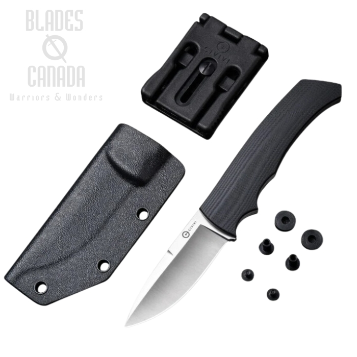 CIVIVI M2 Backup Fixed Blade Knife, D2, G10 Black, C2016C