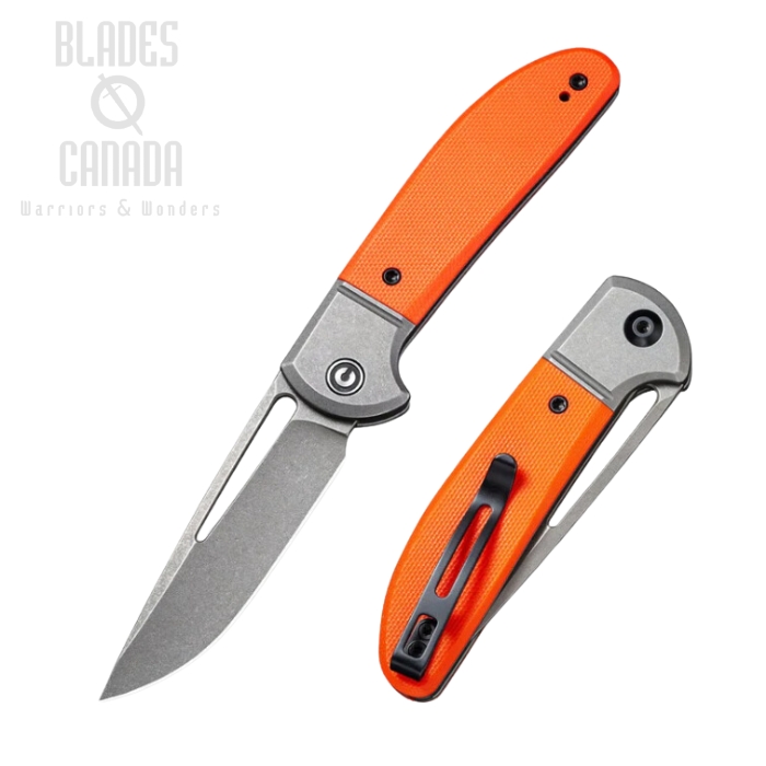 CIVIVI Trailblazer Slipjoint Folding Knife, 14C28N, G10 Orange, 2018A