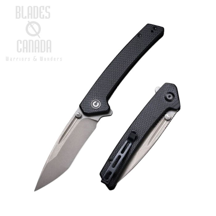 CIVIVI Keen Nadder Flipper Folding Knife, N690, G10 Black, 2021A