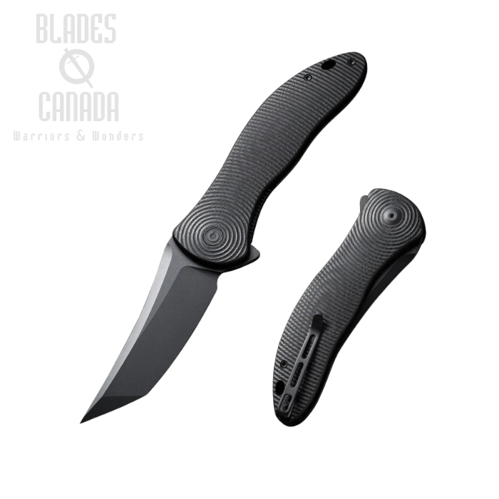 CIVIVI Synergy4 Flipper Folding Knife, Nitro-V Black, G10 Black, C21018B-1