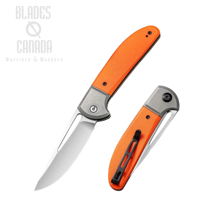 CIVIVI Trailblazer XL Slipjoint Folding Knife, D2, G10 Orange/Stainless Steel, 2101B