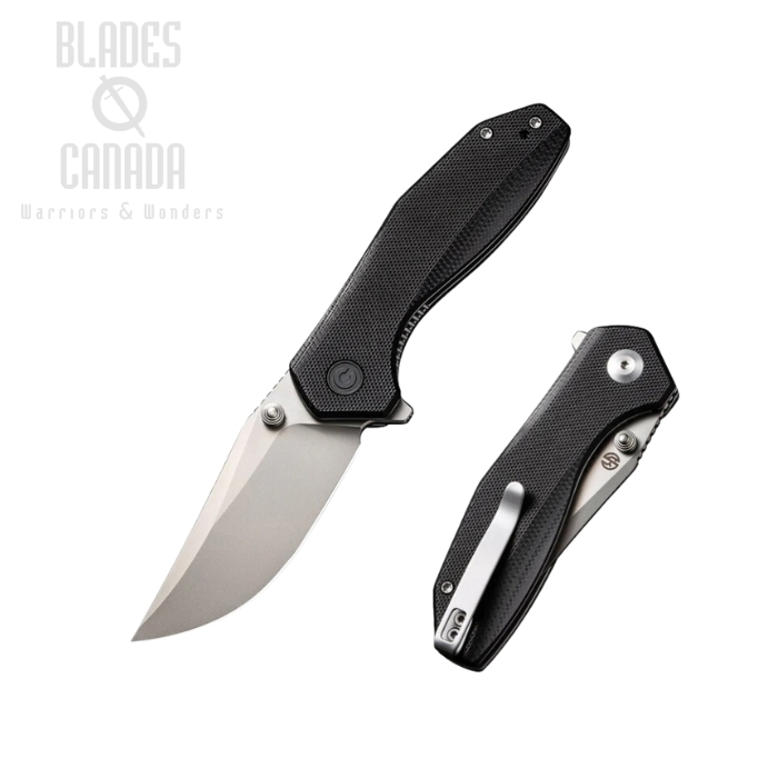 CIVIVI ODD 22 Flipper Folding Knife, 14C28N, G10 Black, C21032-1