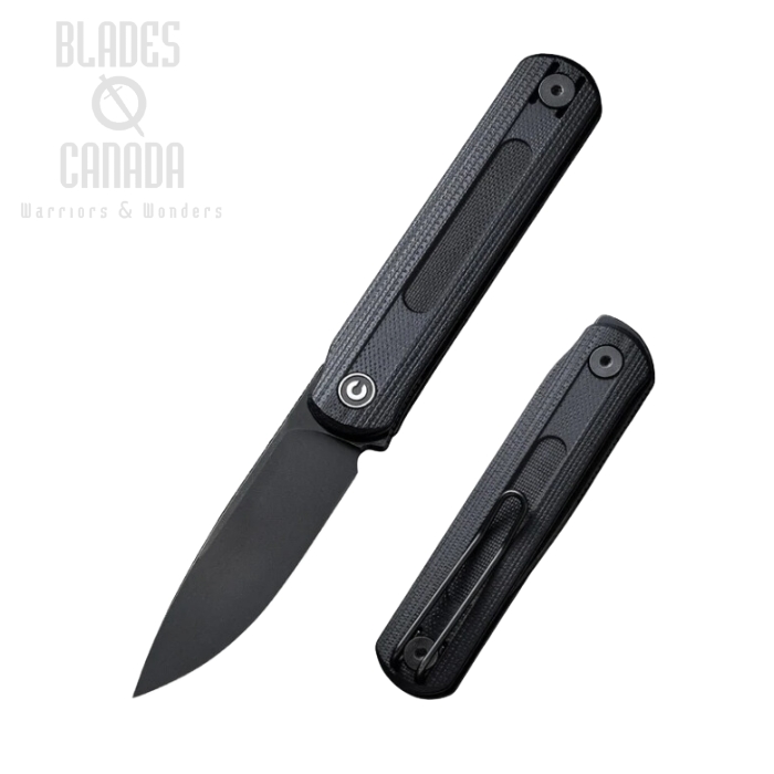 CIVIVI Foldis Slipjoint Flipper Knife, Nitro-V Black SW, G10 Black, C21044-3