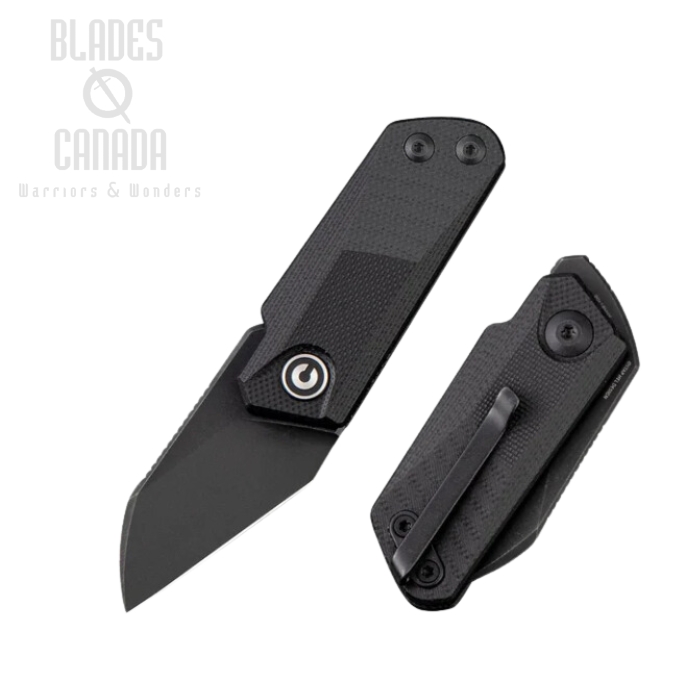 CIVIVI Ki-V Slip Joint Folding Knife, G10 Black, 2108B