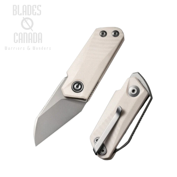 CIVIVI Ki-V Slipjoint Folding Knife, G10 Ivory, C2108C