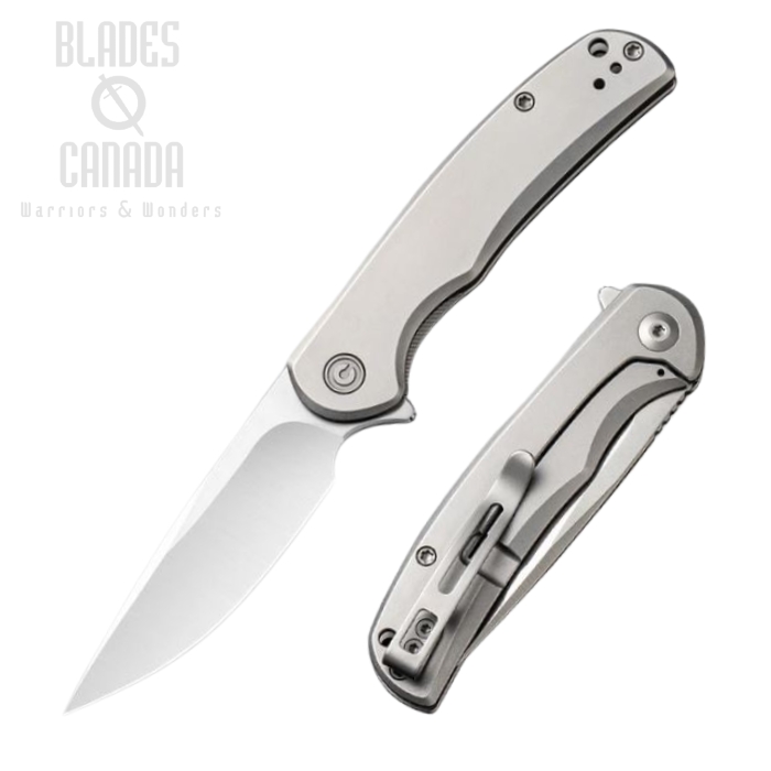 CIVIVI NOx Framelock Flipper Knife, Nitro-V, Stainless Grey, C2110A