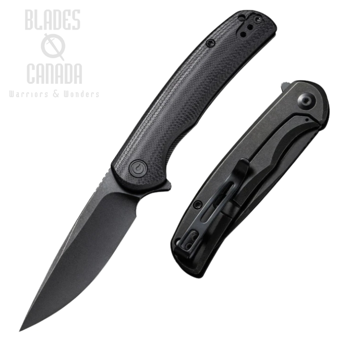 CIVIVI Nox Flipper Framelock Knife, Nitro V Black, G10 Black, 2110C