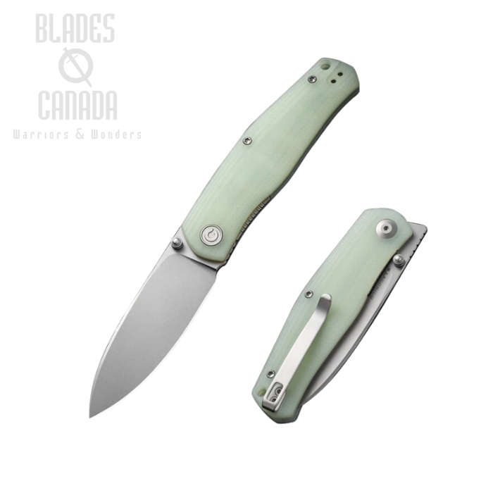 CIVIVI Sokoke Flipper Folding Knife, 14C28N, G10 Jade, C22007-5