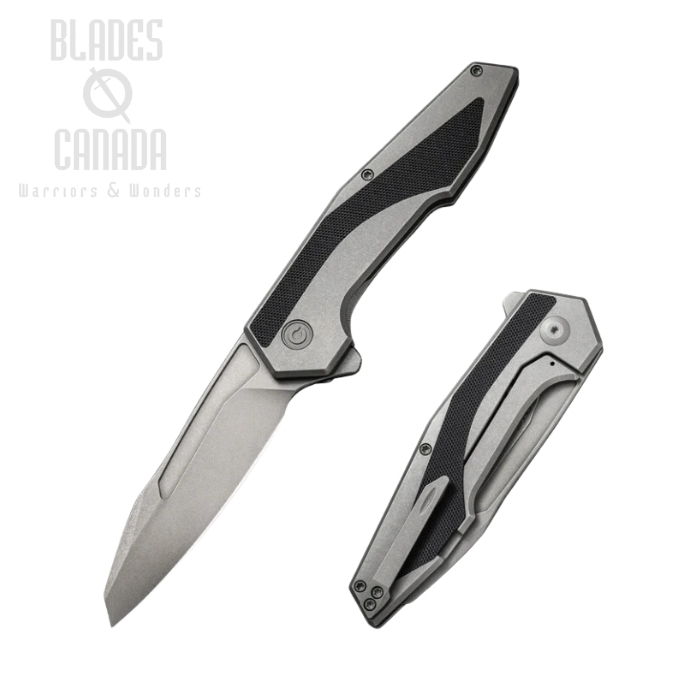 CIVIVI Hypersonic Flipper Framelock Knife, 14C28N SW, G10 Gray/Steel Black, C22011-2