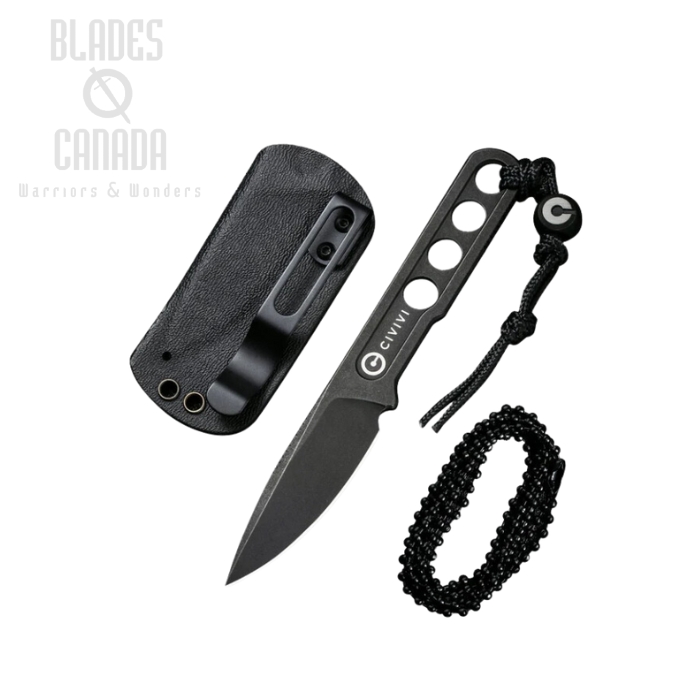 CIVIVI Circulus Compact Fixed Blade Knife, Kydex Sheath, C22012-1