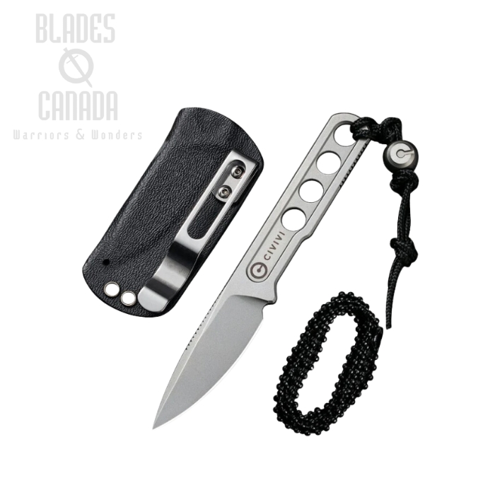 CIVIVI Circulus Compact Fixed Blade Knife, Kydex Sheath, C22012-2