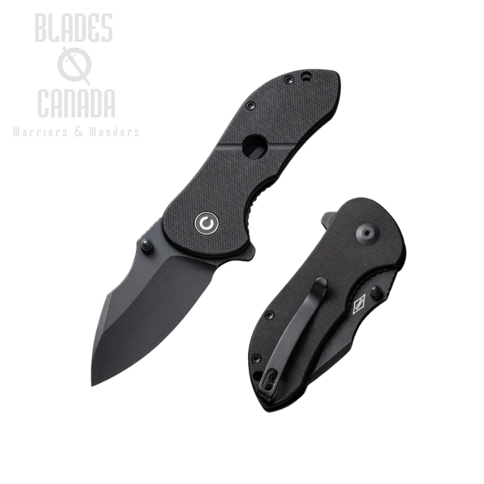 CIVIVI Gordo Flipper Folding Knife, D2 Black, G10 Black, C22018C-1