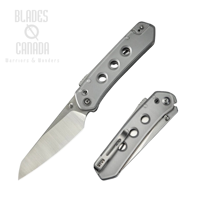 CIVIVI Vision FG Folding Knife, Nitro-V Satin, Clear Lexan, C22036-7