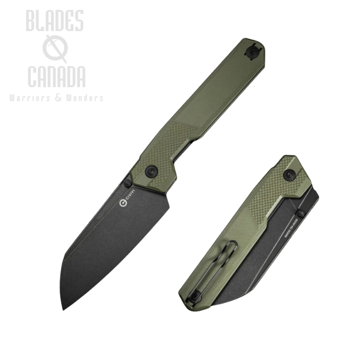 (PRE-PURCHASE)CIVIVI Hid Folding Knife, 14C28N Black, G-10 OD Green, C23008-2