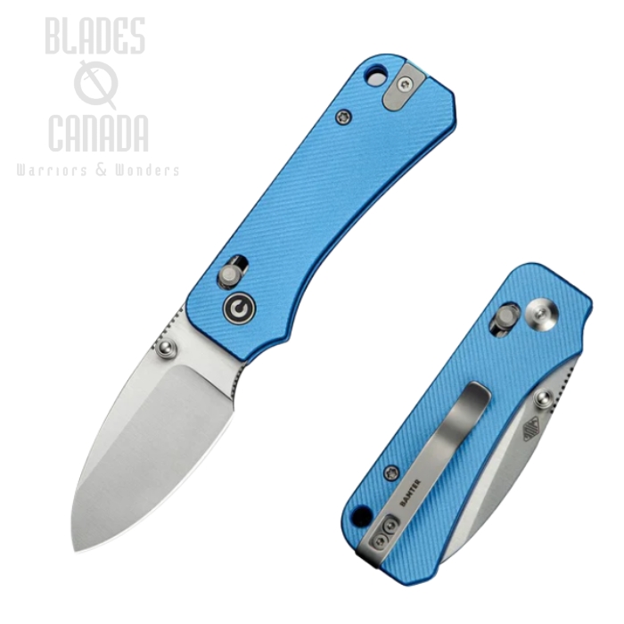 CIVIVI Baby Banter 2 Folding Knife, Nitro-V Satin, Aluminum Blue, C23074-1