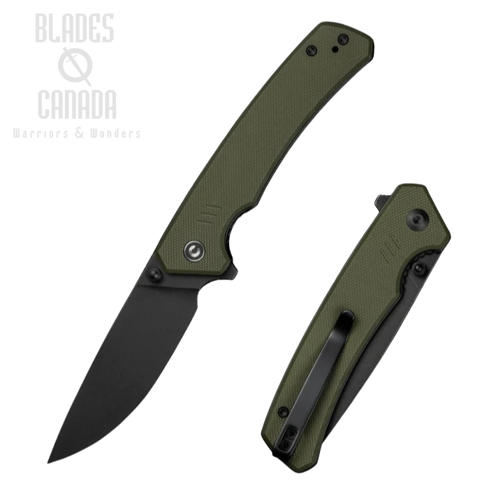 CIVIVI Merit Flipper Folding Knife, 14C28N Black, G10 OD Green, C24012-2