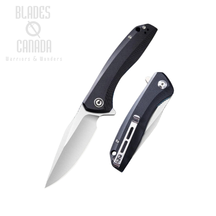 CIVIVI Baklash Flipper Folding Knife, G10 Black, 801C