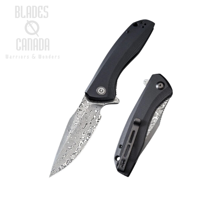 CIVIVI Baklash Flipper Folding Knife, G10/Carbon Fiber, 801D