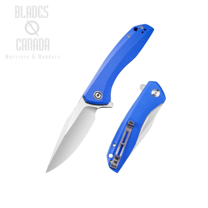 CIVIVI Baklash Flipper Folding Knife, G10 Blue, 801F